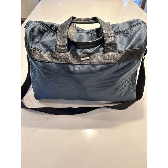 Giorgio Armani Fragrances Tote Bag‎ Weekend Canvas Blue Beach Overnight Zip Up. - Picture 1 of 14